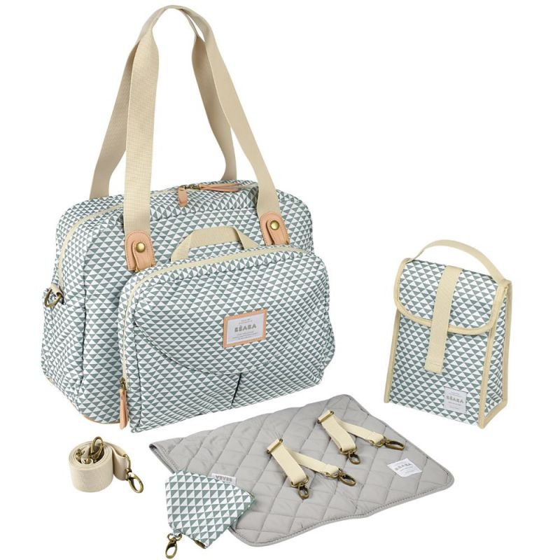 Sac à langer Genève II play print sage green Béaba