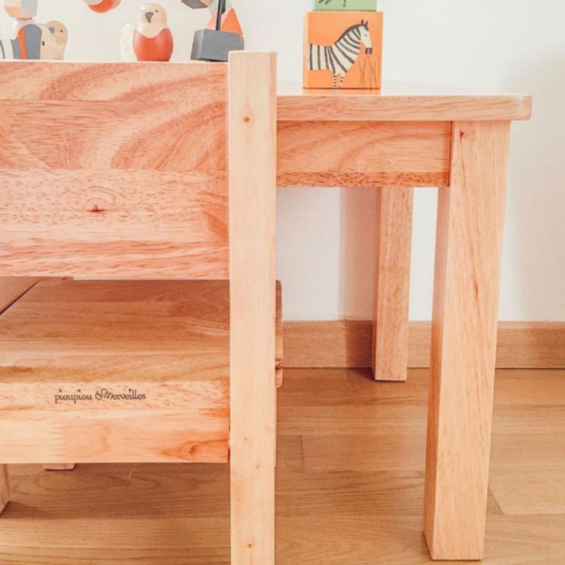 Table d'enfant en bois massif (1-4 ans) Pioupiou et Merveilles Ambiance 5