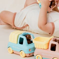 Camion Poubelle de Petit Ours Brun Menthe