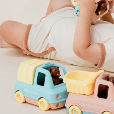 Camion Poubelle de Petit Ours Brun Menthe