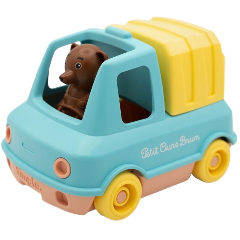Camion Poubelle de Petit Ours Brun Menthe Simple Produit 1