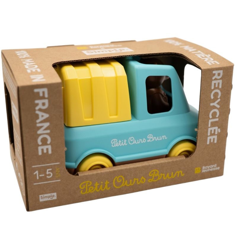 Camion Poubelle de Petit Ours Brun Menthe Simple Packaging 6