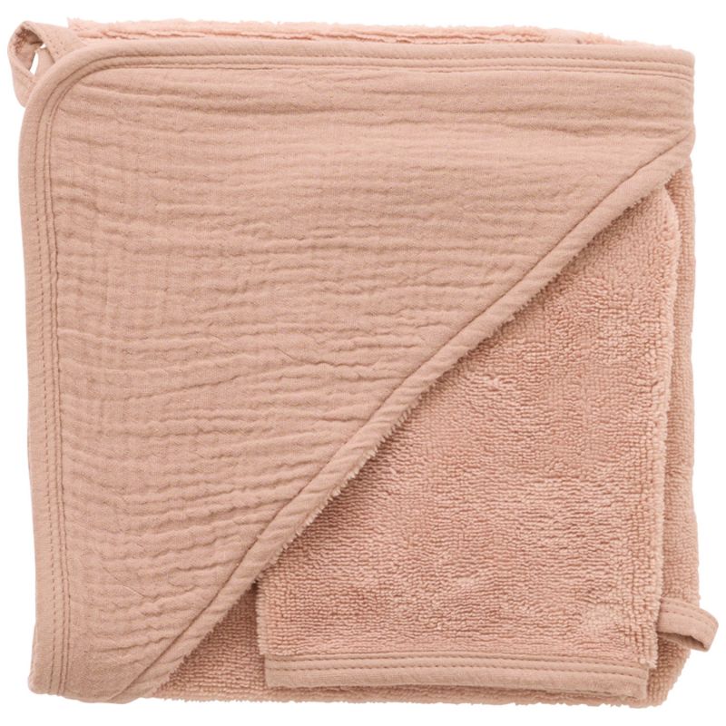 Cape de bain et gant bambou et gaze Mocha BB & Co Produit 1