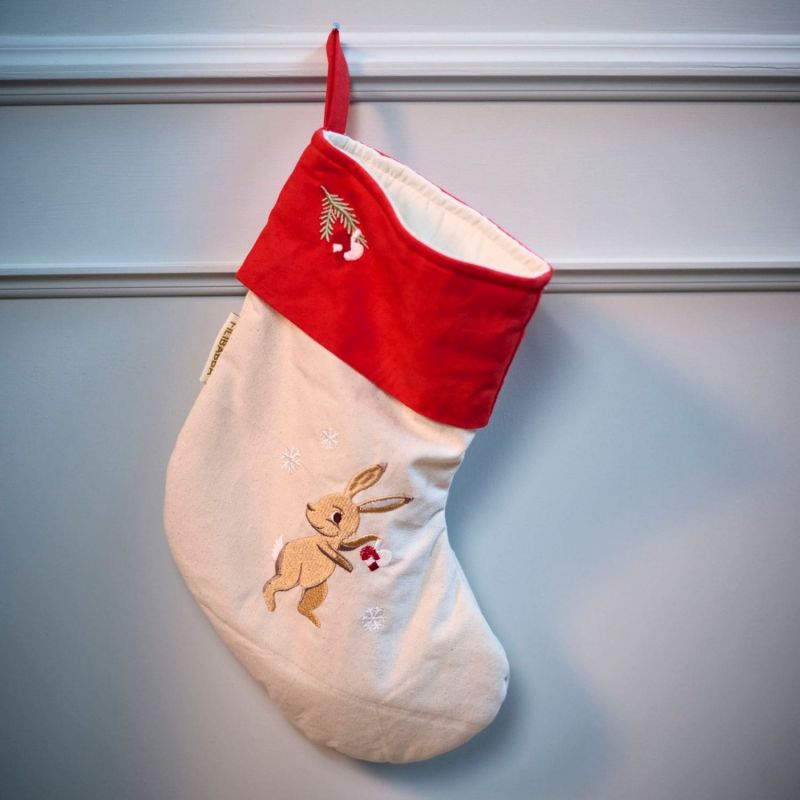 Chaussette de Noël brodée Wonderful Winter Lièvre Filibabba Ambiance 5