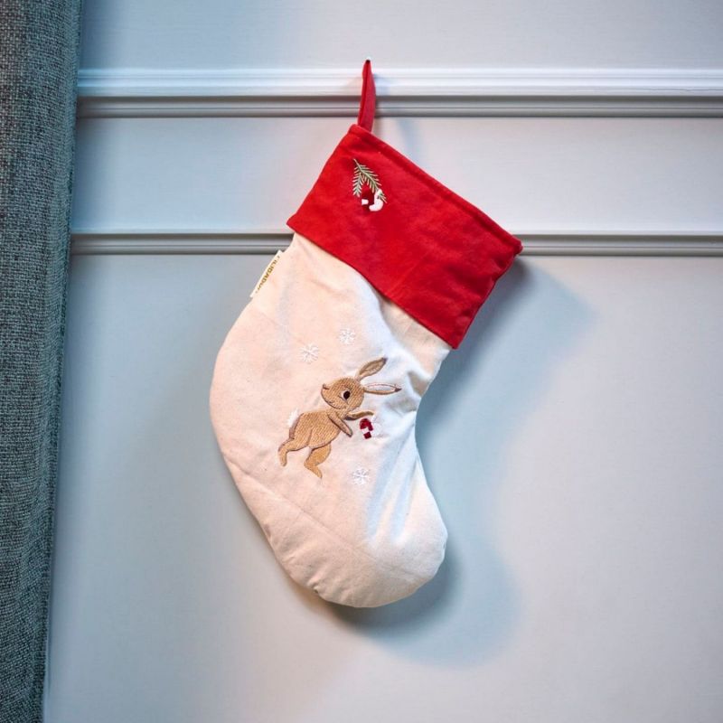 Chaussette de Noël brodée Wonderful Winter Lièvre Filibabba Ambiance 7