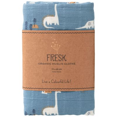 Lot de 2 langes Dino (70 x 60 cm)