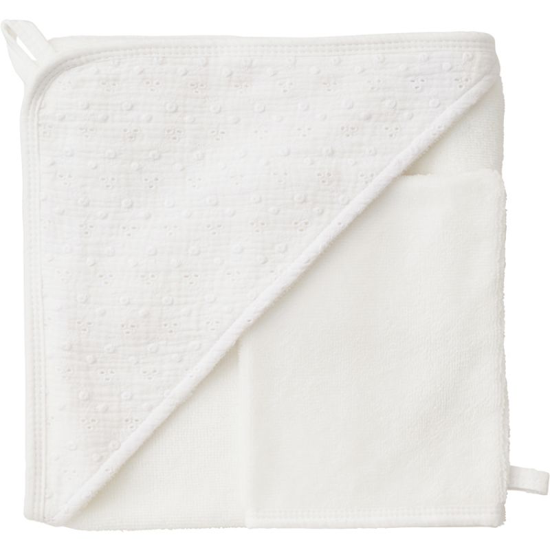 Cape de bain bambou + gant Vintage chic (70 x 70 cm) BB & Co