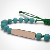 Bracelet Maracas perles (or rose 750° et turquoise)