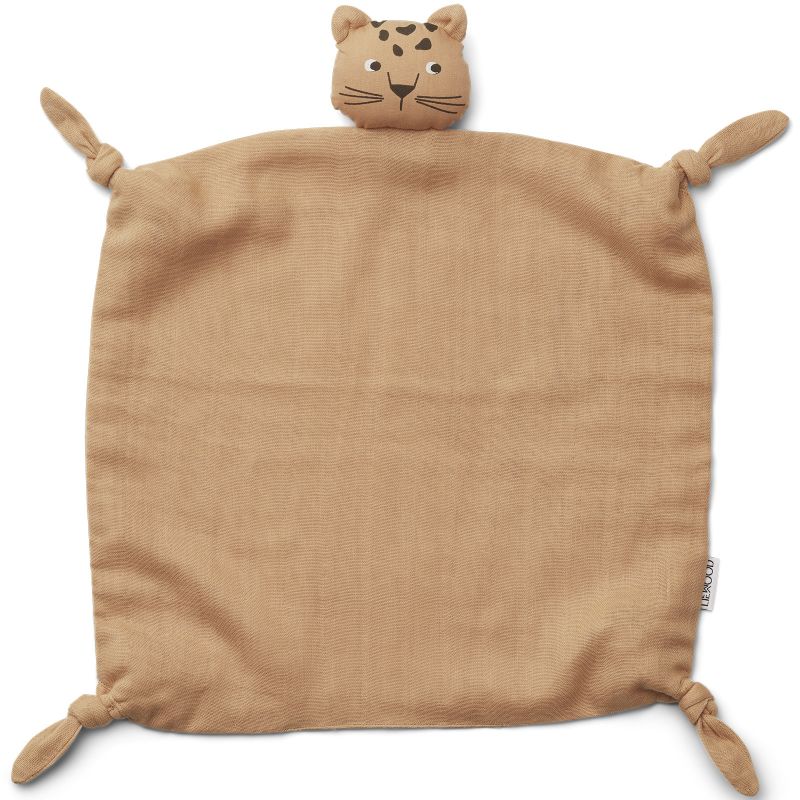 Doudou plat Agnete leopard abricot Liewood