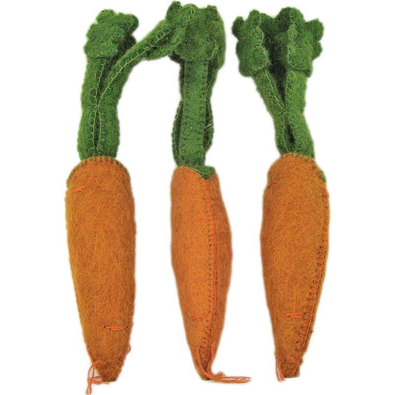 Lot de 3 carottes en feutrine Papoose