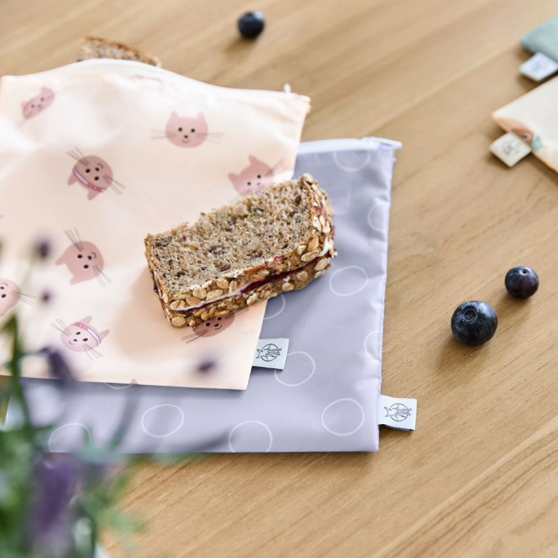 Lot de 2 Pochettes à goûter Tiny Team Chat Lässig Ambiance 2