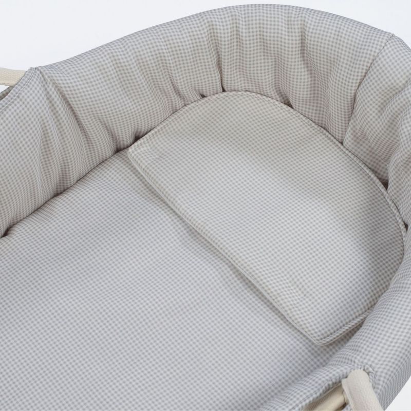 Habillage couffin Moïse Little Bloom Vichy Gris TOG 2,5 Pasito a pasito Produit 6