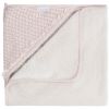 Couverture enveloppante Happiness Vieux rose/Ecru (75 x 75 cm) - Baby's Only