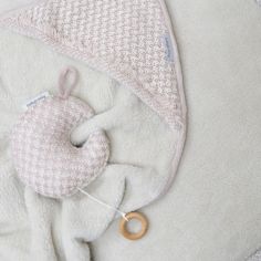 Couverture enveloppante Happiness Vieux rose-Ecru (75 x 75 cm)