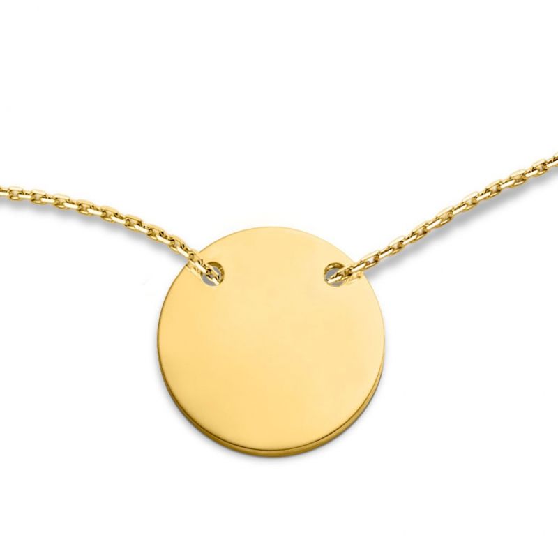 Collier médaillon lisse (or jaune 750°) Monnaie de Paris