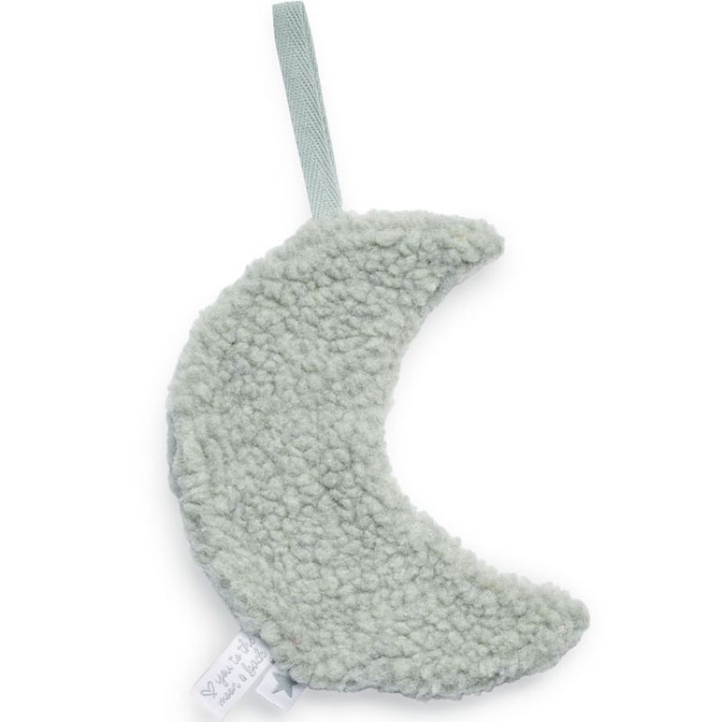 Doudou attache sucette Lune ash green vert Jollein
