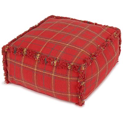 Pouf tissé Mapple Red (40x40 cm) Lorena Canals