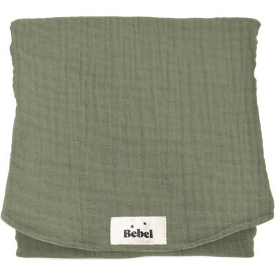 Tapis à langer effet lin vert amande BEBEL