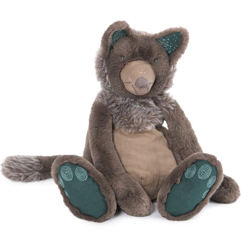 Grande peluche Brindille le loup Rendez-vous chemin du loup (51 cm) Moulin Roty