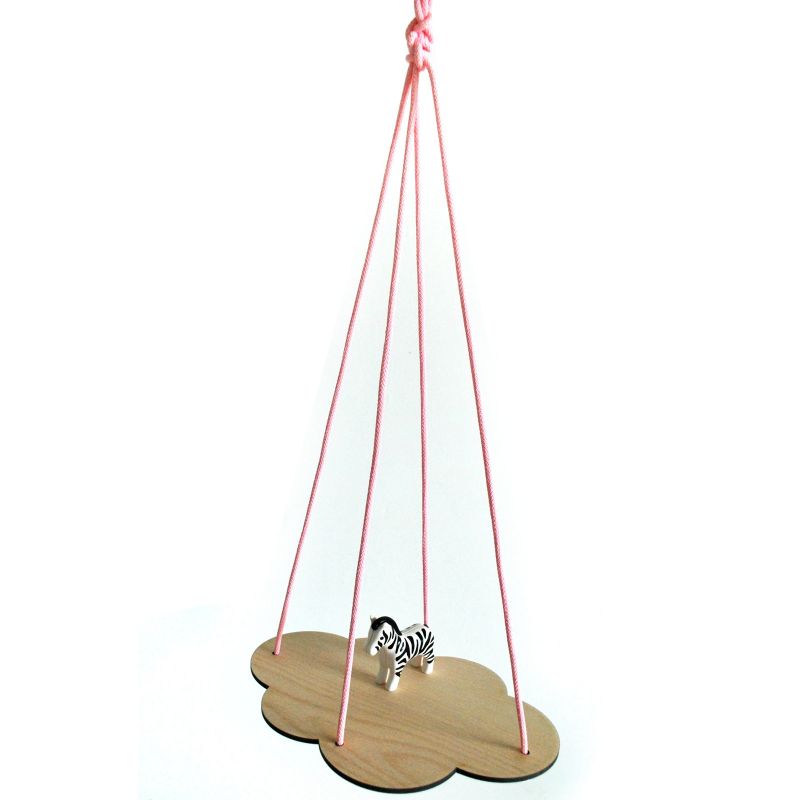 Etagère suspendue nuage rose poudré Funambulus
