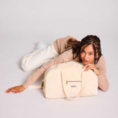 Sac à langer Basile Velours Crème - Hindbag