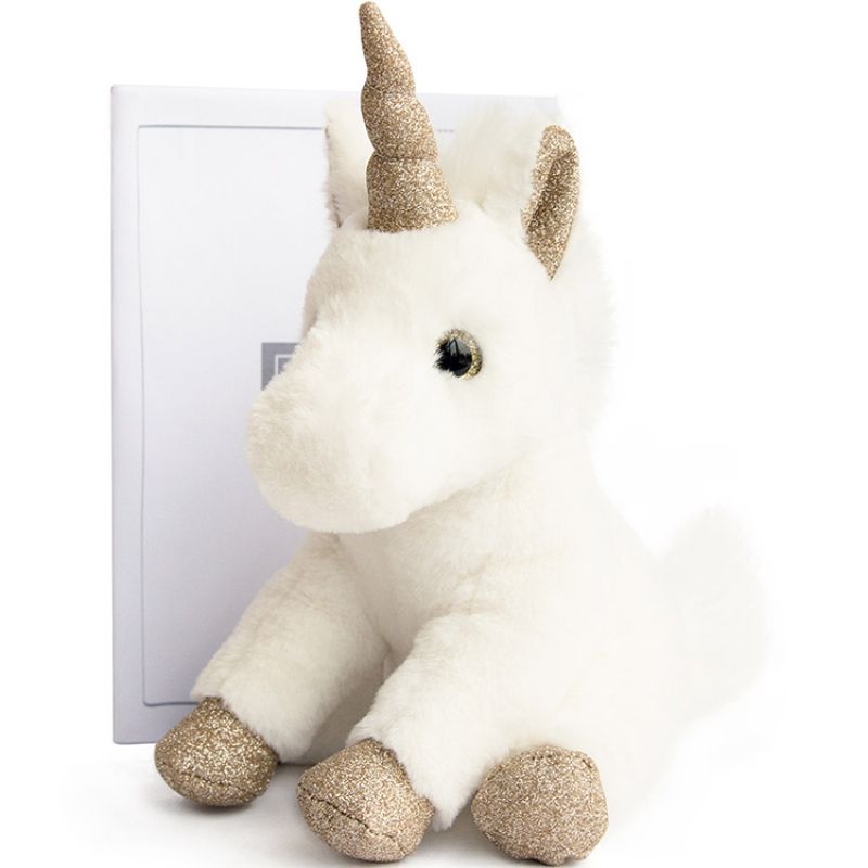 Coffret peluche Licorne or et paillettes Girls & Glitter (23 cm) Histoire d'Ours