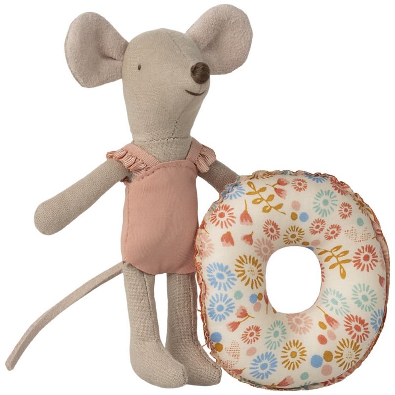 Souris de plage avec bouée Petite sœur Fleurs Maileg Produit 1