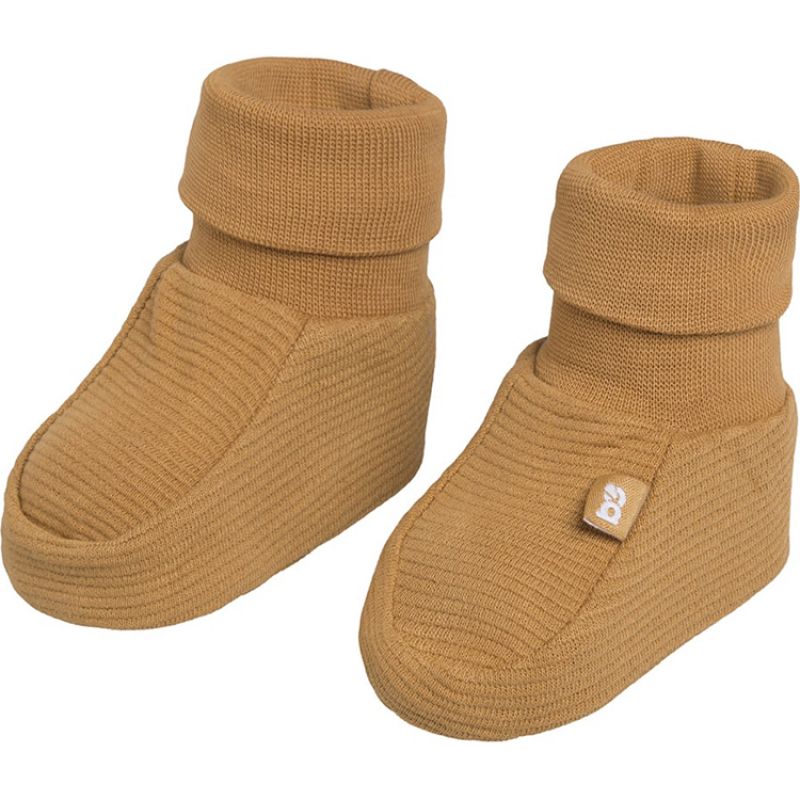 Chaussons en coton bio Pure caramel (0-3 mois) Baby's Only