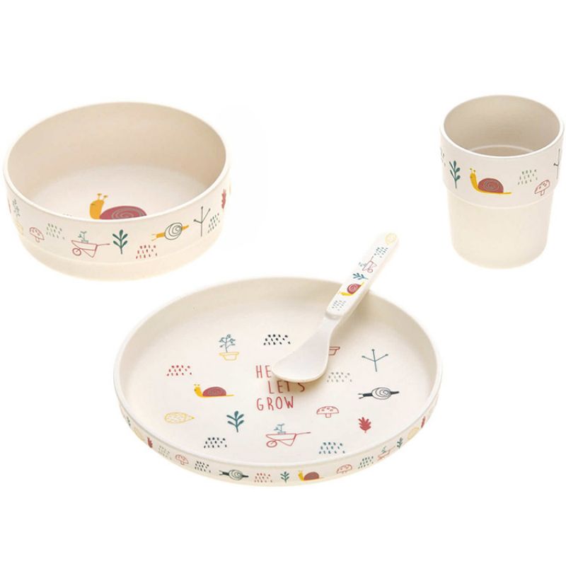 Coffret repas rose Garden Explorer (4 pièces) Lässig