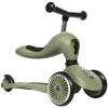 Porteur évolutif en trottinette Highwaykick 1 Olive  par Scoot And Ride