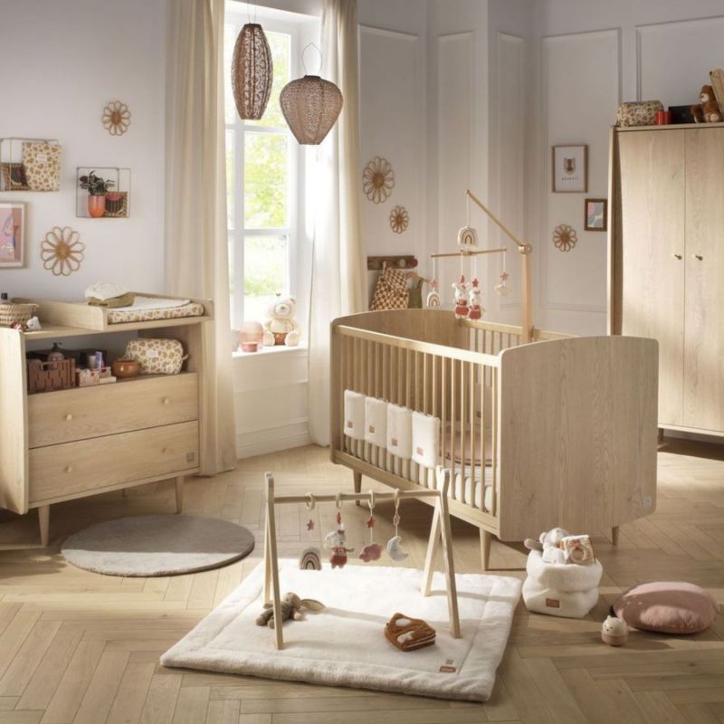 Plan à langer coulissant pour commode 2 tiroirs et 1 niche My Love Sauthon mobilier Ambiance 6