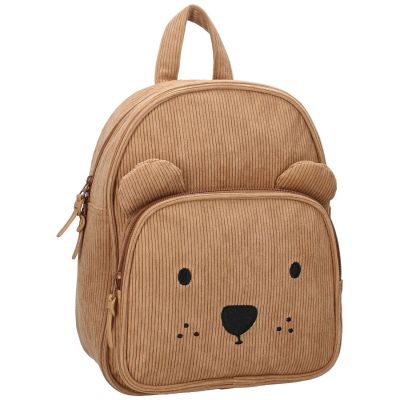 Sac à dos enfant Beary Excited Ourson côtelé beige (31 cm) Kidzroom