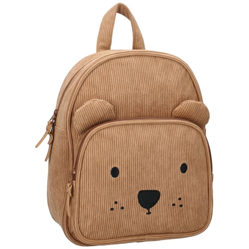 Sac à dos enfant Beary Excited Ourson côtelé beige (31 cm) Kidzroom Produit 1