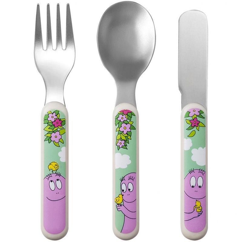 Set de trois couverts Barbapapa (pastel) Petit Jour Paris