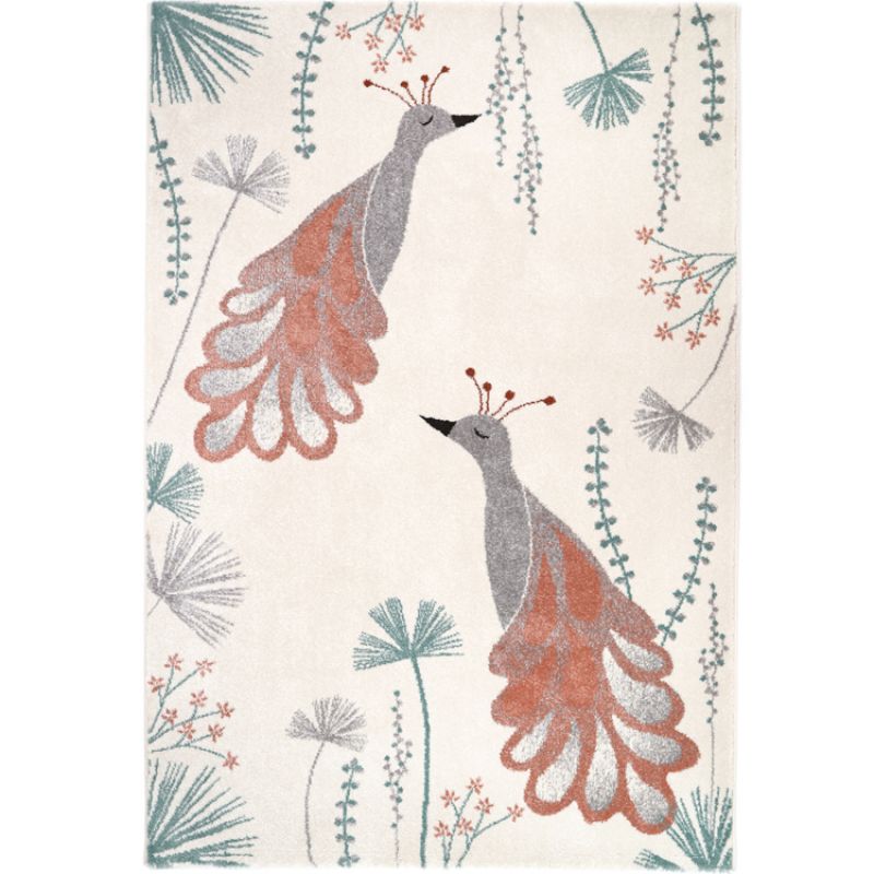 Tapis rectangulaire Senka Oiseaux Gris (120 x 170 cm) Nattiot
