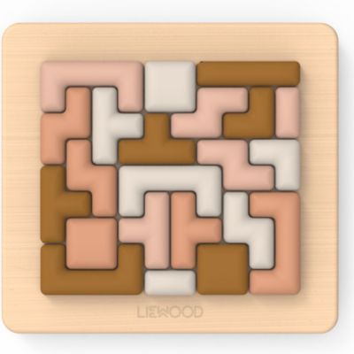 Casse tête puzzle en bois Lonzo tuscany rose multi mix (28 pièces)  par Liewood