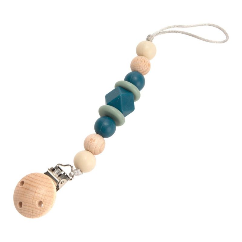 Attache sucette bleu et verte Amadeus Les Petits