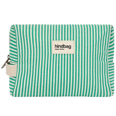 Trousse de toilette Leon Rayures Fines Vert Hindbag