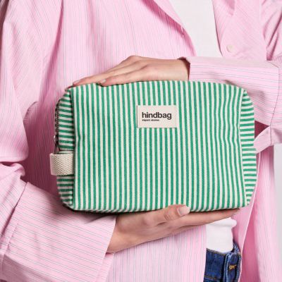 Trousse de toilette Leon Rayures Fines Vert