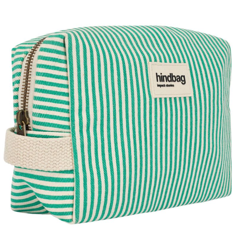 Trousse de toilette Leon Rayures Fines Vert Hindbag Produit 4