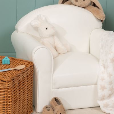 Fauteuil club enfant blanc