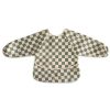 Bavoir à manches longues Olive Check (6-24 mois) - Mushie