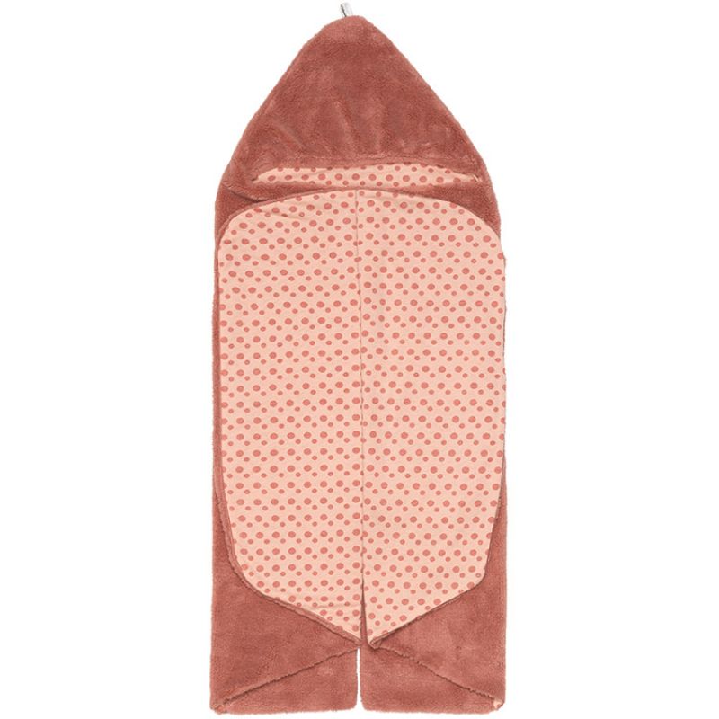 Couverture nomade Trendy wrapping Dusty Corail (80 x 80 cm) Snoozebaby