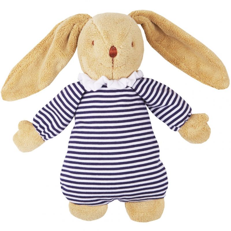 Peluche musicale Lapin nid d'ange marinière (28 cm) Trousselier