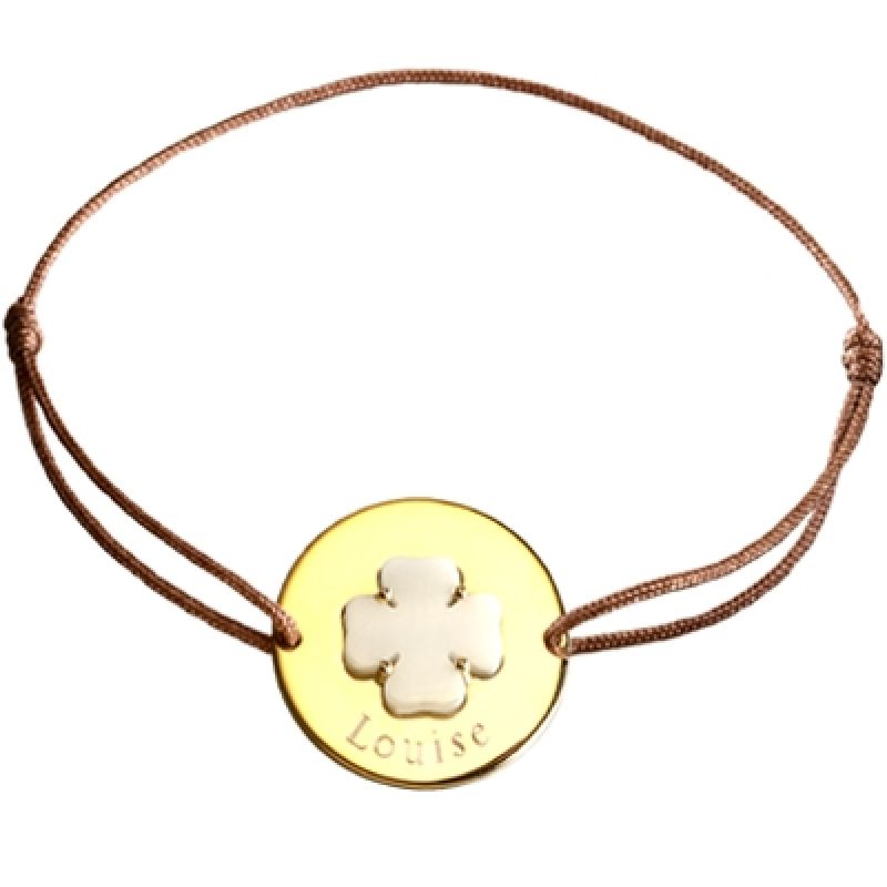 Bracelet cordon Altesse (or jaune 750° et nacre) Petits trésors