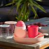 Coffret repas en silicone rose (4 pièces)  par Béaba