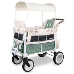 Chariot de transport enfant VW2 Volkswagen Sage Green (2 places) - Wonderfold
