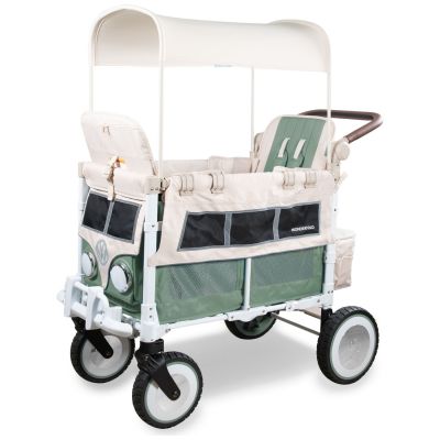 Chariot de transport enfant VW2 Volkswagen Sage Green (2 places) Wonderfold