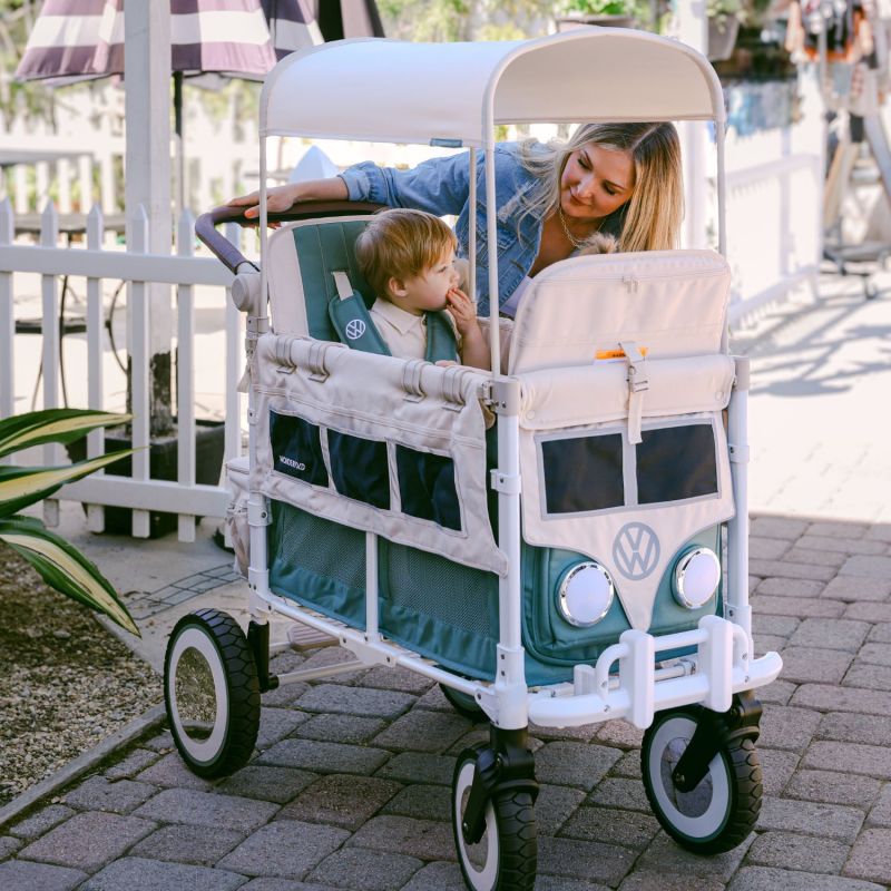 Chariot de transport enfant VW2 Volkswagen Sage Green (2 places) Wonderfold Ambiance 8