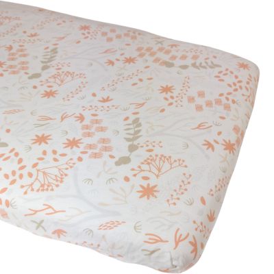 Drap housse en coton bio Yukari Peach (50 x 83 cm)  par Kadolis